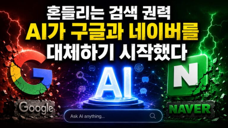 흔들리는 검색 권력. AI가 구글과 네이버를 대체하기 시작했다
