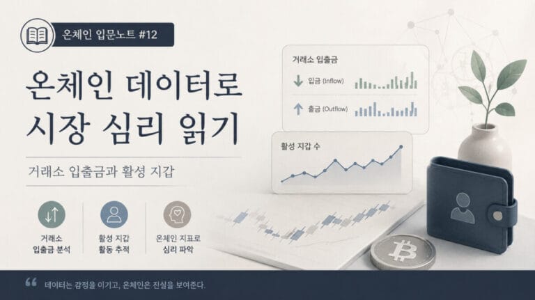 [온체인 입문노트 #12] 온체인 데이터로 시장 심리 읽기 — 거래소 입출금과 활성 지갑