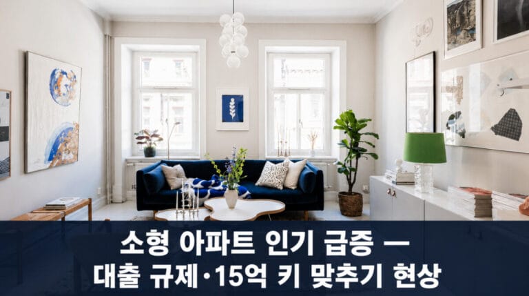 소형 아파트 전성시대, 대출 규제·집값 급등이 만든 59㎡ 쏠림 현상
