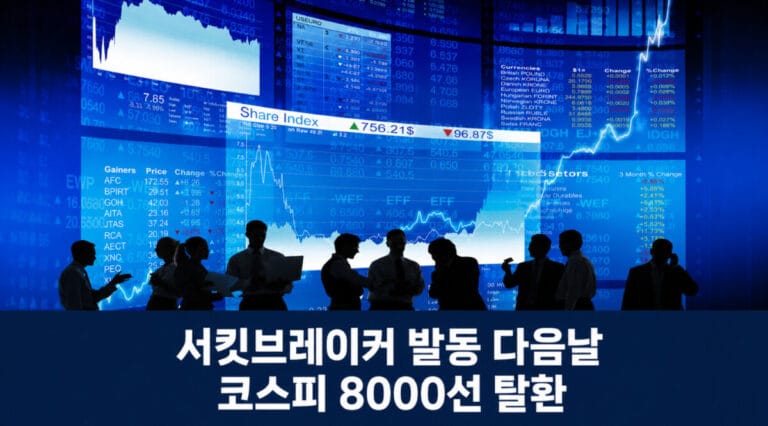서킷브레이커 발동 다음날 코스피 8000선 탈환,48시간 스토리와 이번주 전망
