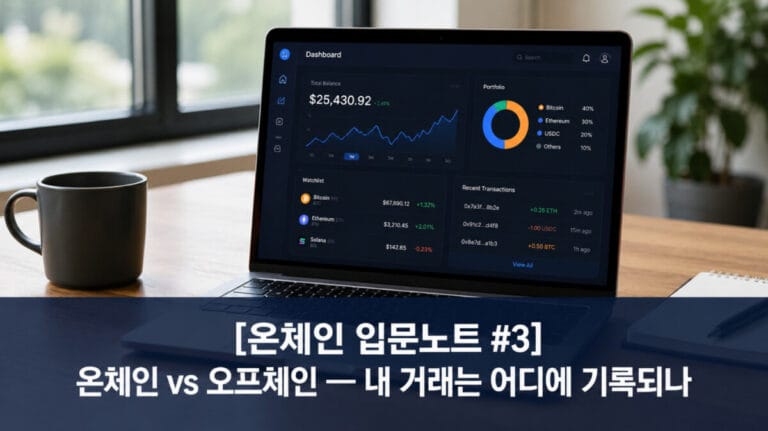 [온체인 입문노트 #3] 온체인 vs 오프체인 — 내 거래는 어디에 기록되나